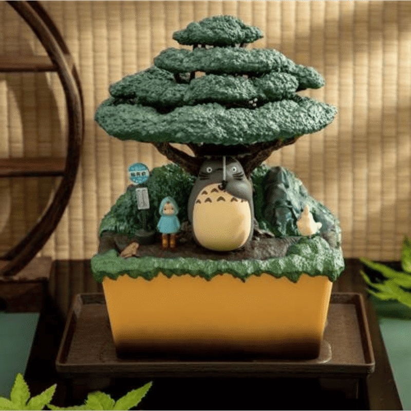 Totoro Bonsai Water Garden Kasajuku Diorama Statue