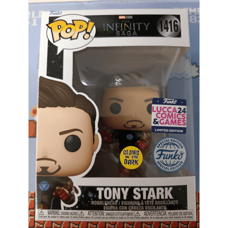 Tony Stark 1416 Infinity Saga Lucca 24 Special Edition Glow in the Dark Funko Pop!