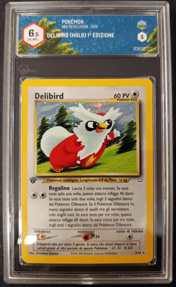 Delibird 5/64 Neo Revelation Prima Edizione Ita Graad 6.5