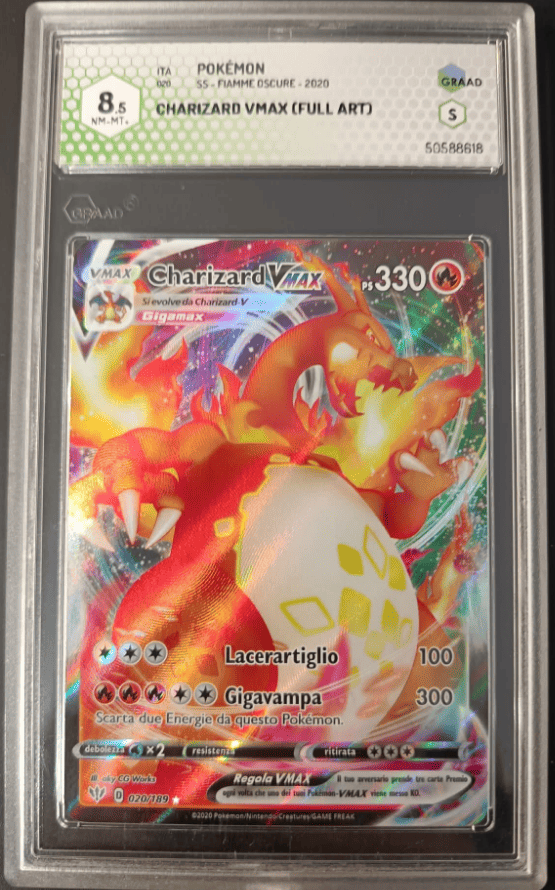Charizard VMax 020/189 Fiamme Oscure Ita Graad 8.5