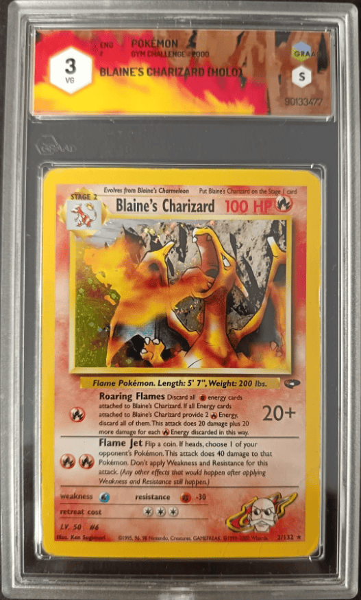 Blaine's Charizard 2/132 Gym Challenge Eng Graad 3