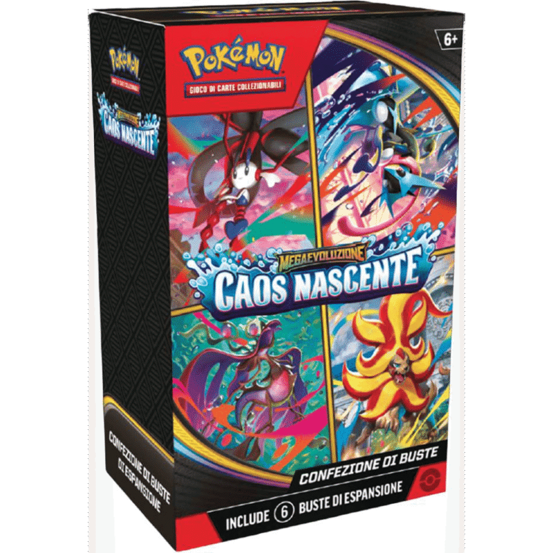 Pokemon Megaevoluzione Caos Nascente Bundle 6 Bustine